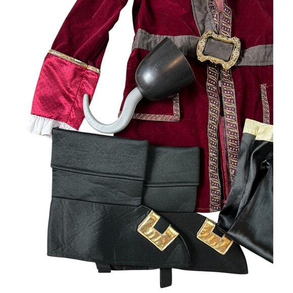 Disney Store Boys 7/8 Peter Pan Captain Hook Complete Costume Cosplay Dress-up - Picture 5 of 7
